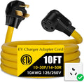 NEMA 10-30P to 14-50R EV Charger Adapter Extension Cord