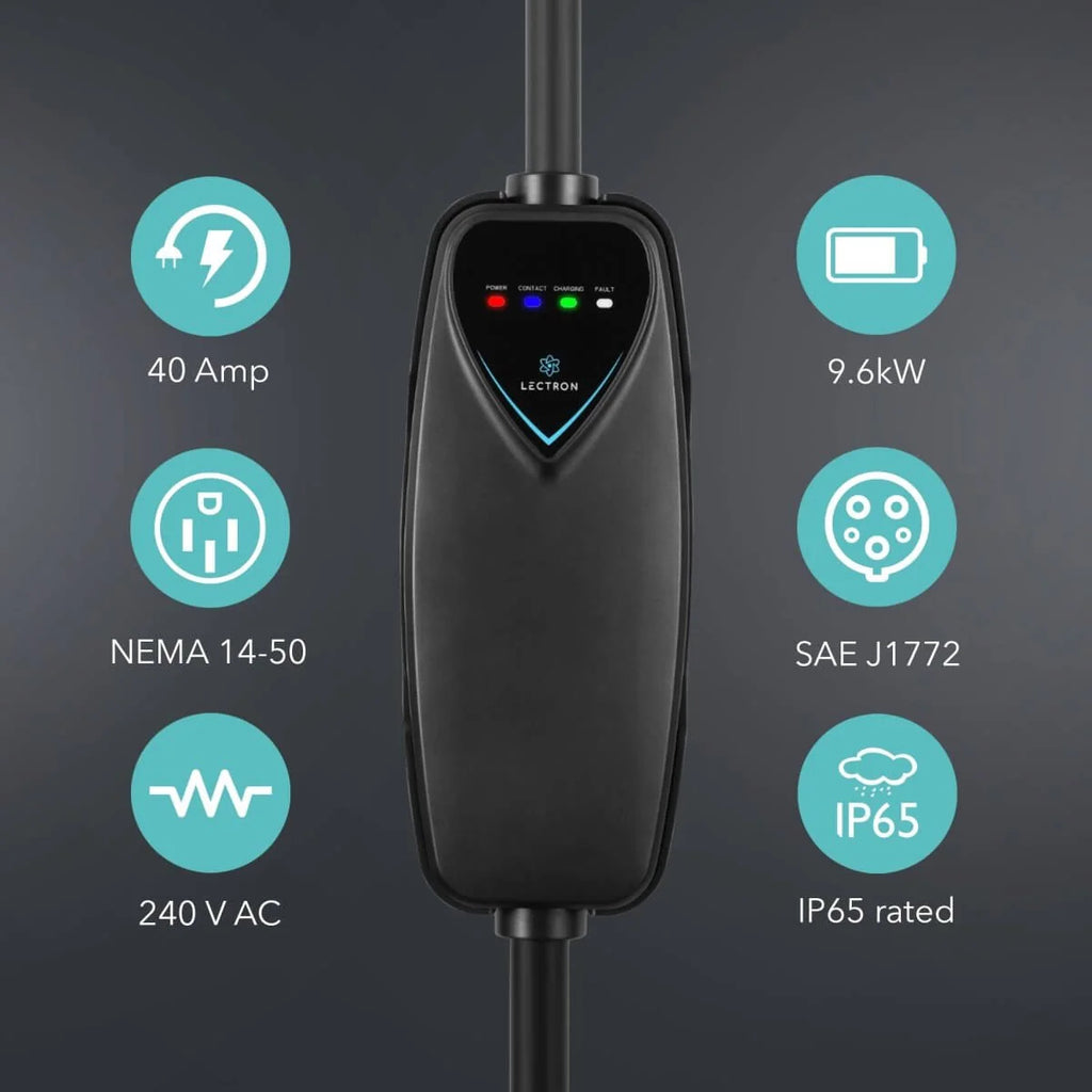 Lectron WiFi-enabled variable amp 40-amp Portable Level 2 Charger