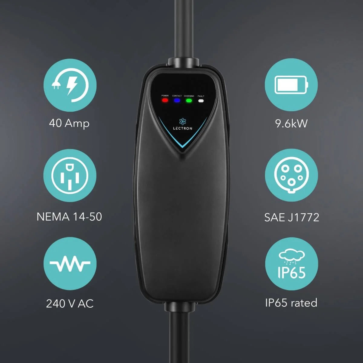 Lectron WiFi-enabled variable amp 40-amp Portable Level 2 Charger